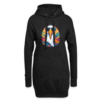 Storch - Hoodie-Kleid - Schwarz - Vorne