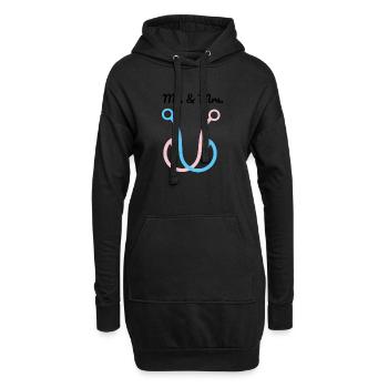 Angelhaken - Hoodie-Kleid - Schwarz - Vorne