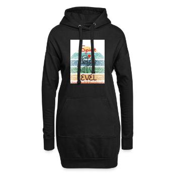 Spirituelles Niveau. Wasserwaage. - Hoodie-Kleid - Schwarz - Vorne