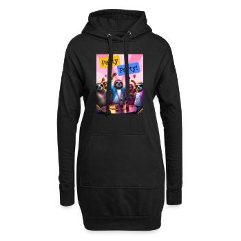 Party Party - Hoodie-Kleid - Schwarz - Vorne