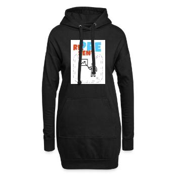 Darstellen. Zeigen Sie sich von Ihrer guten Seite. - Hoodie-Kleid - Schwarz - Vorne