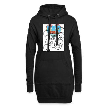 Protein. Protein. - Hoodie-Kleid - Schwarz - Vorne