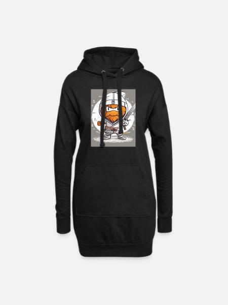 Ginger Ninja 3 - Hoodie Dress - black