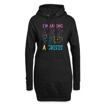 Possum Meme I'm Having A Crisis Opossum - Hoodie Dress - black - Front
