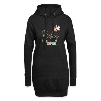 bébés - Sweat-shirt à capuche long Femme - noir - Devant