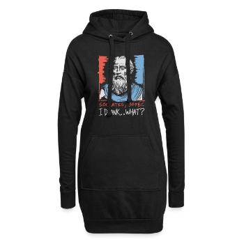 Sokrates-Witz für Philosophie-Fans - Hoodie-Kleid - Schwarz - Vorne