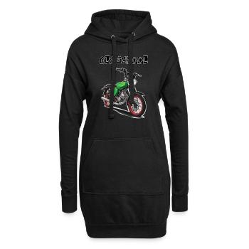 S51 (grün) // Illustration - Hoodie-Kleid - Schwarz - Vorne