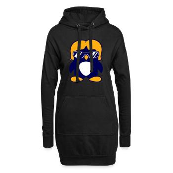 Pingouin Dame Cheveux Femme Fille Lunettes de soleil - Sweat-shirt à capuche long Femme - noir - Devant