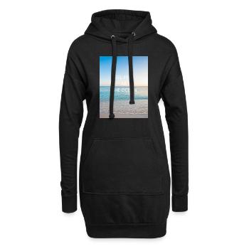 Feel free as the Ocean - Hoodie-Kleid - Schwarz - Vorne