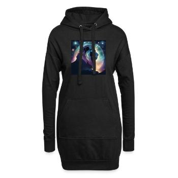 Leo Löwe Sternzeichen Geschenk - Hoodie-Kleid - Schwarz - Vorne