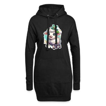 St. Patrick's Day Schaf Geschenk - Hoodie-Kleid - Schwarz - Vorne