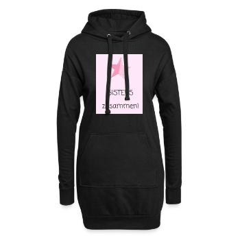 SISTERS zusammen - Sweat-shirt à capuche long Femme - noir - Devant