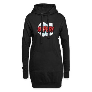 SUPER COMICSTYLE GRAFFITI COMIC 80s MOTIV GESCHENK - Hoodie-Kleid - Schwarz - Vorne