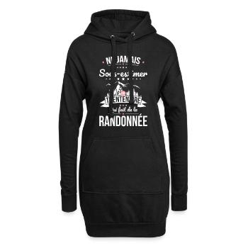 Sous-estimer trentenaire qui fait de la randonnée - Sweat-shirt à capuche long Femme - noir - Devant