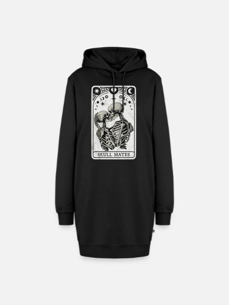Schädel Mates Tarot - Hoodie-Kleid - Schwarz