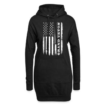 Drapeau des États-Unis Cadeau du parc national de Grand Teton - Sweat-shirt à capuche long Femme - noir - Devant