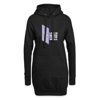 Wall Climbing Rock Climbing - Hoodie Dress - black - Front