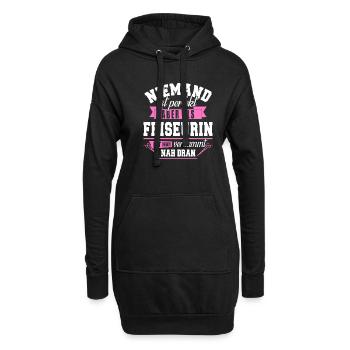 Niemand ist perfekt aber als Friseurin ist man - Hoodie-Kleid - Schwarz - Vorne