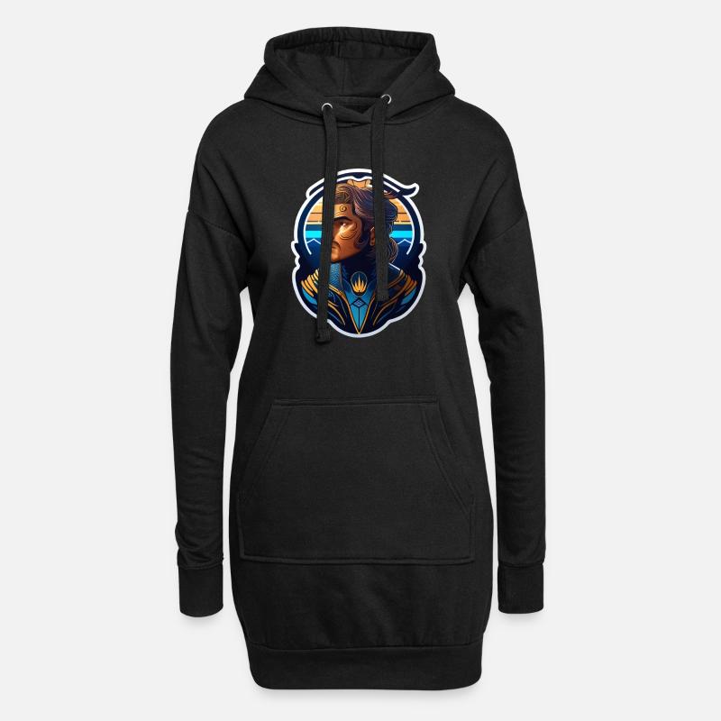 Der Eine - Hoodie-Kleid - Schwarz