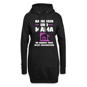 Bauherrin Mama Bauherr Richtfest Geschenk - Hoodie-Kleid - Schwarz - Vorne