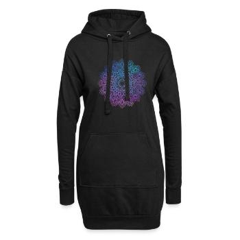 Reiki Mandala Spirituelle guérison Chakra Méditation - Sweat-shirt à capuche long Femme - noir - Devant