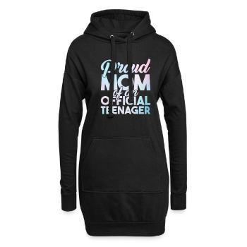 Adolescent officiel mère maman fier adolescente mère - Sweat-shirt à capuche long Femme - noir - Devant