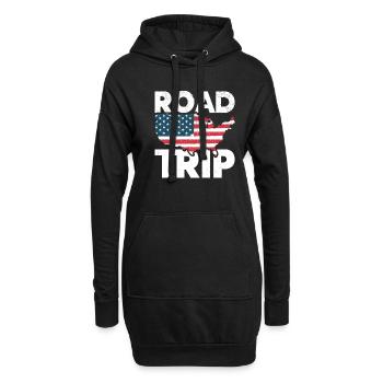 Roadtrip Amerikanischer Reisender USA Reisen - Hoodie-Kleid - Schwarz - Vorne