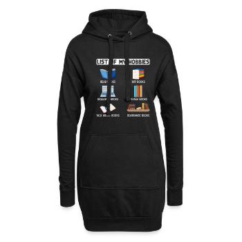 Drôle d’amateur de livres Humor Lire le ver de bibliothèque - Sweat-shirt à capuche long Femme - noir - Devant