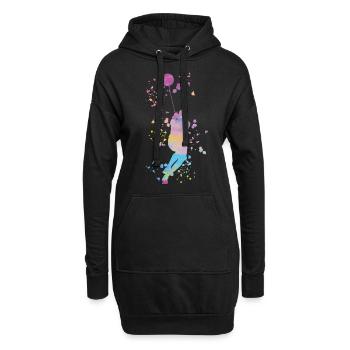 Hammerwerfer Colorsplash Hammerwerfen - Hoodie-Kleid - Schwarz - Vorne