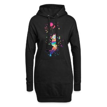 Hammerwerfer Colorsplash Hammerwerfen - Hoodie-Kleid - Schwarz - Vorne