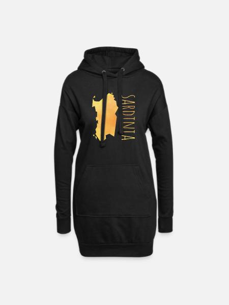 sardinia - Hoodie-Kleid - Schwarz