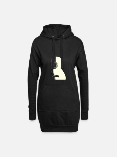 Guitar - Hoodie Dress - black