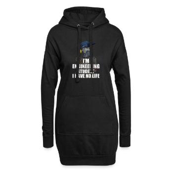Ingénieur étudiant - Sweat-shirt à capuche long Femme - noir - Devant