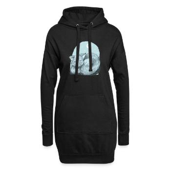 Vinja la louve - Sweat-shirt à capuche long Femme - noir - Devant