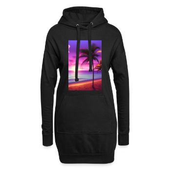 Caraïbes Palm Beach - Sweat-shirt à capuche long Femme - noir - Devant