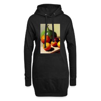 Fruit - Sweat-shirt à capuche long Femme - noir - Devant