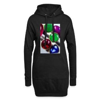 Pierres précieuses - Sweat-shirt à capuche long Femme - noir - Devant