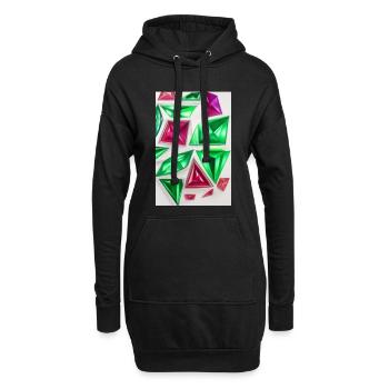 Pierres précieuses - Sweat-shirt à capuche long Femme - noir - Devant