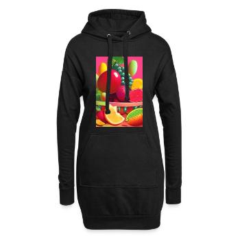 Fruit - Sweat-shirt à capuche long Femme - noir - Devant