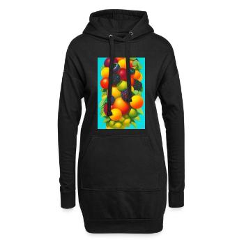 Fruit - Sweat-shirt à capuche long Femme - noir - Devant