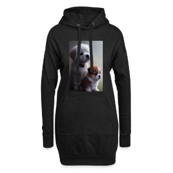 Baby Hund - Hoodie-Kleid - Schwarz - Vorne