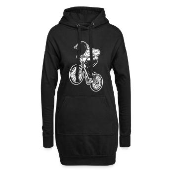 BMX Kid - Sweat-shirt à capuche long Femme - noir - Devant