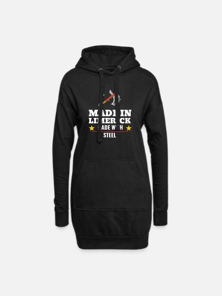 Made in limerick, Made with Steel Ireland - Hoodie Dress - black