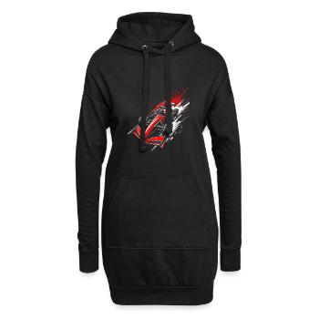 Voiture de course de formule | Illustration de course à grande vitesse - Sweat-shirt à capuche long Femme - noir - Devant