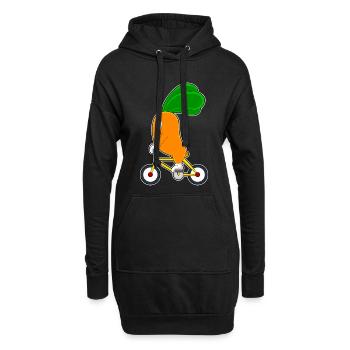 Carotte Vélo - Sweat-shirt à capuche long Femme - noir - Devant