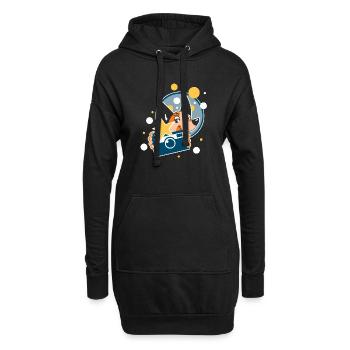 Hundefotograf - Hoodie-Kleid - Schwarz - Vorne