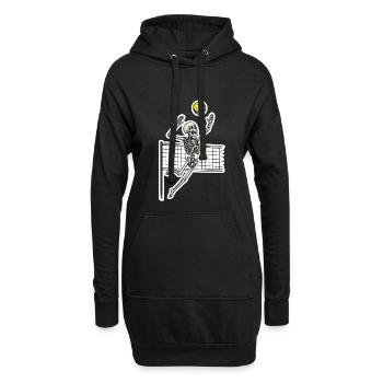 Volleyball-Skelett-Spike - Hoodie-Kleid - Schwarz - Vorne