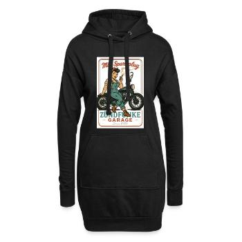 Miss Sparkplug – Zündfunke Garage Queen - Hoodie-Kleid - Schwarz - Vorne