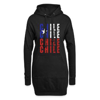 La fierté chilienne, j’aime le Chili - Sweat-shirt à capuche long Femme - noir - Devant