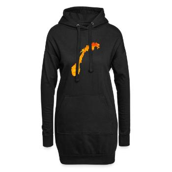 Norvège - Norvège - Norvège - Drapeau - Scandinavie - Sweat-shirt à capuche long Femme - noir - Devant